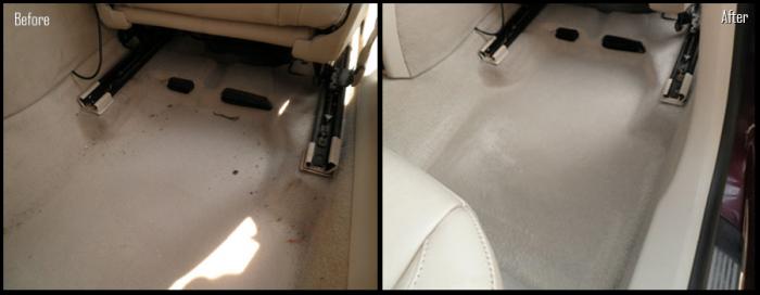 Vệ Sinh Nội Thất Xe Ô Tô 5 Hình ảnh trước và sau khi làm sạch sàn xe ô tô tại AutoWash