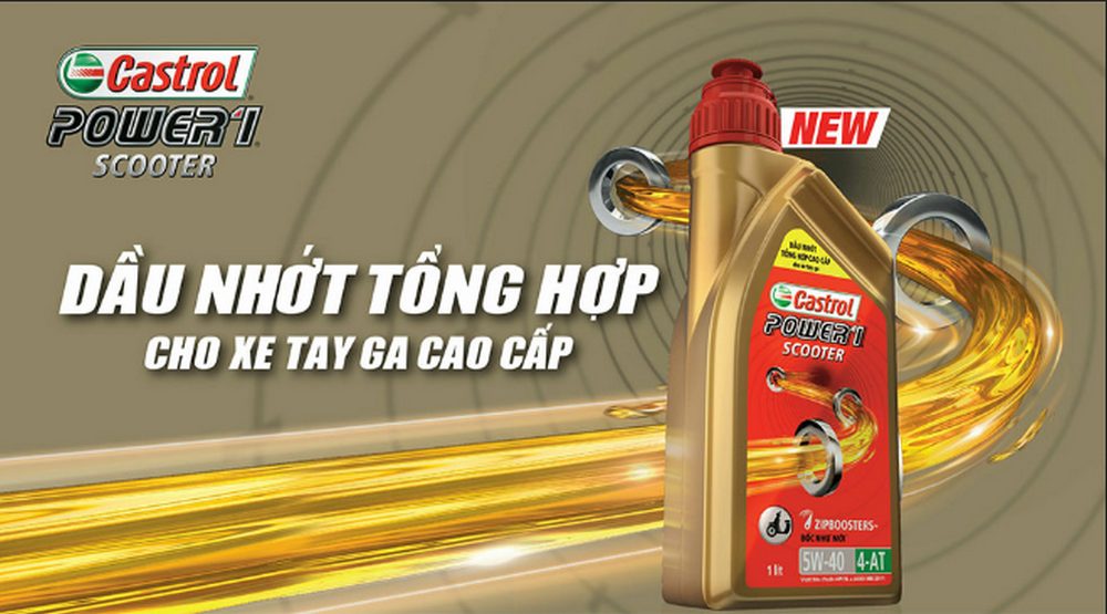 Thay nhớt xe máy bao nhiêu tiền và bao lâu nên thay? 1 Dầu xe máy tổng hợp Castrol Power1