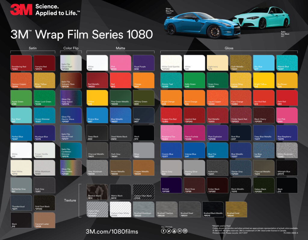 Wrap ô tô 2024: Đổi màu xe bằng decal và bảng giá chi tiết 3 Có hơn 500 mã màu cho khách hàng chọn khi dán wrap xe ô tô
