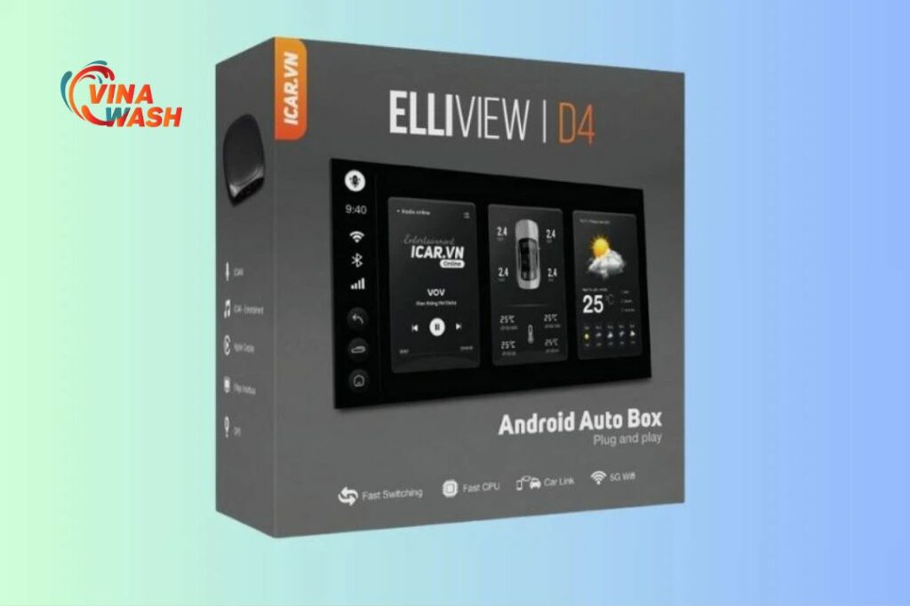 Android Box o to là gì? Top 6 loại Android Box cho ô tô tốt nhất hiện nay 7 android box cho ô tô D4 của hãng Elliview